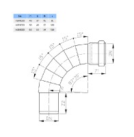 PLB-HT PVC segmentový oblouk 63, r= 126 mm    AS60000